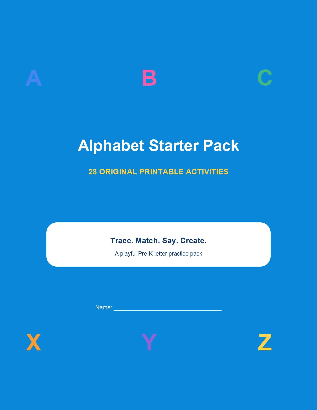 Alphabet Starter Pack – printable educational resource