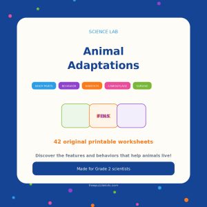 Animal Adaptations – Grade 2 – printable educational resource
