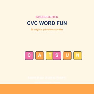 CVC Word Fun – printable educational resource