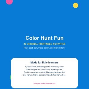 Color Hunt Fun – printable educational resource