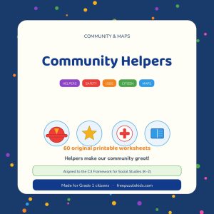 Community Helpers & Maps (Grade 1 Worksheets) – printable educational resource