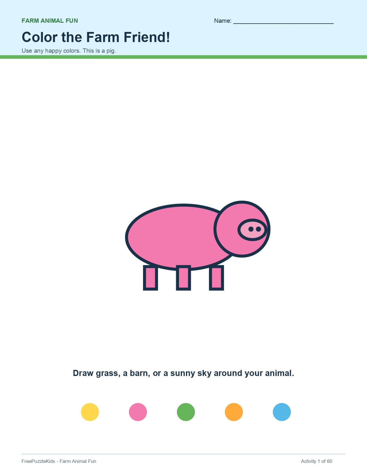 Farm Animal Fun – worksheet preview page 2