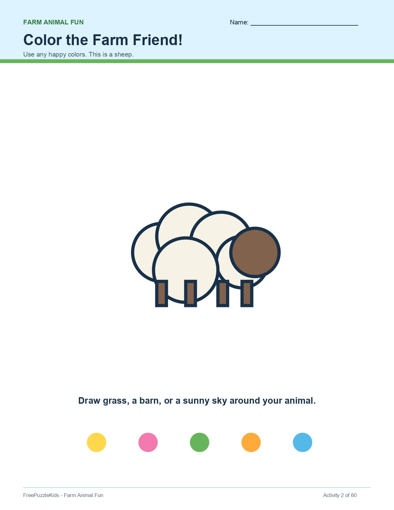 Farm Animal Fun – worksheet preview page 3