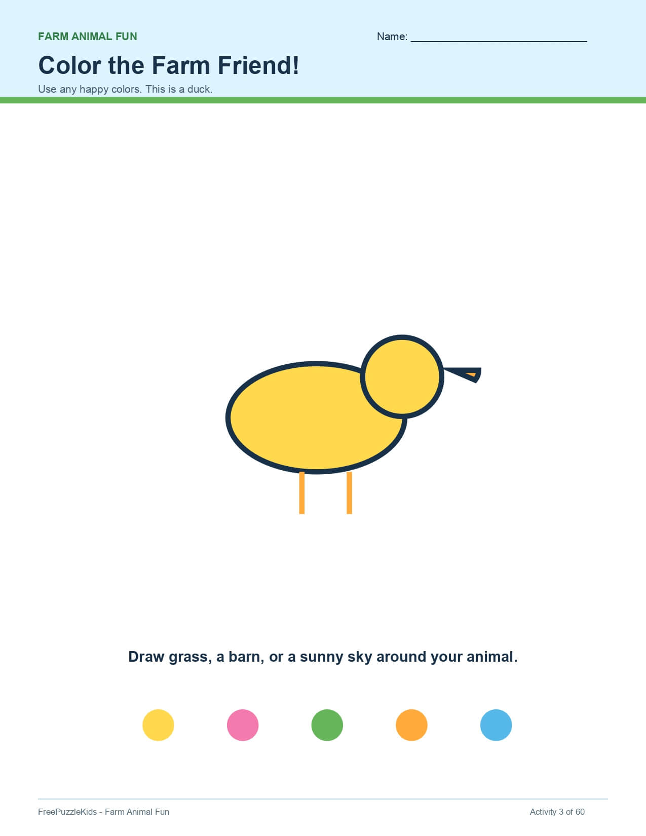 Farm Animal Fun – worksheet preview page 4