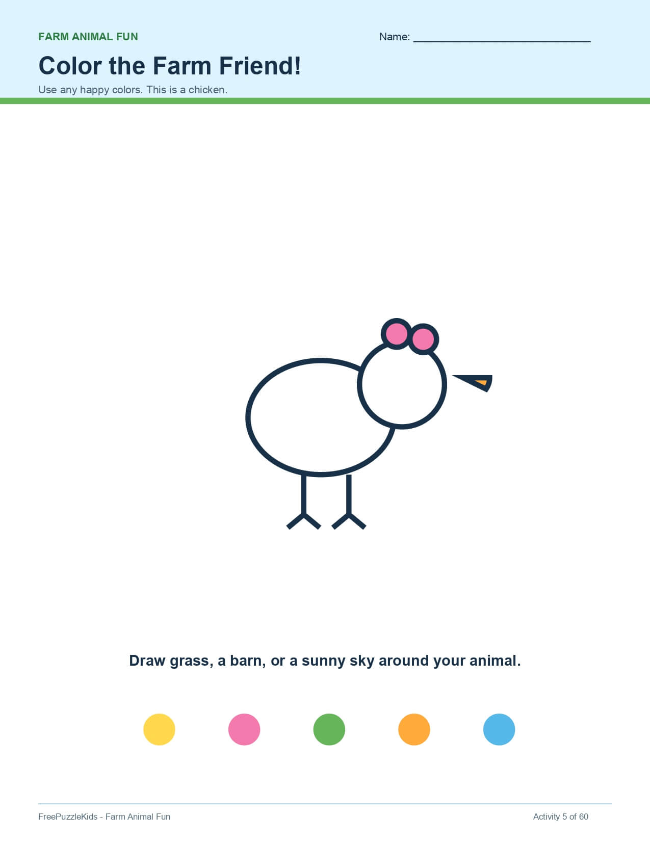 Farm Animal Fun – worksheet preview page 6