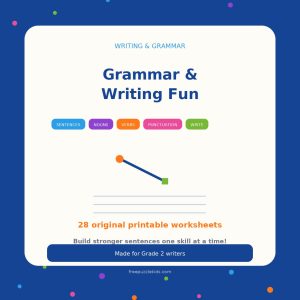 Grammar & Writing Fun – Grade 2 – printable educational resource