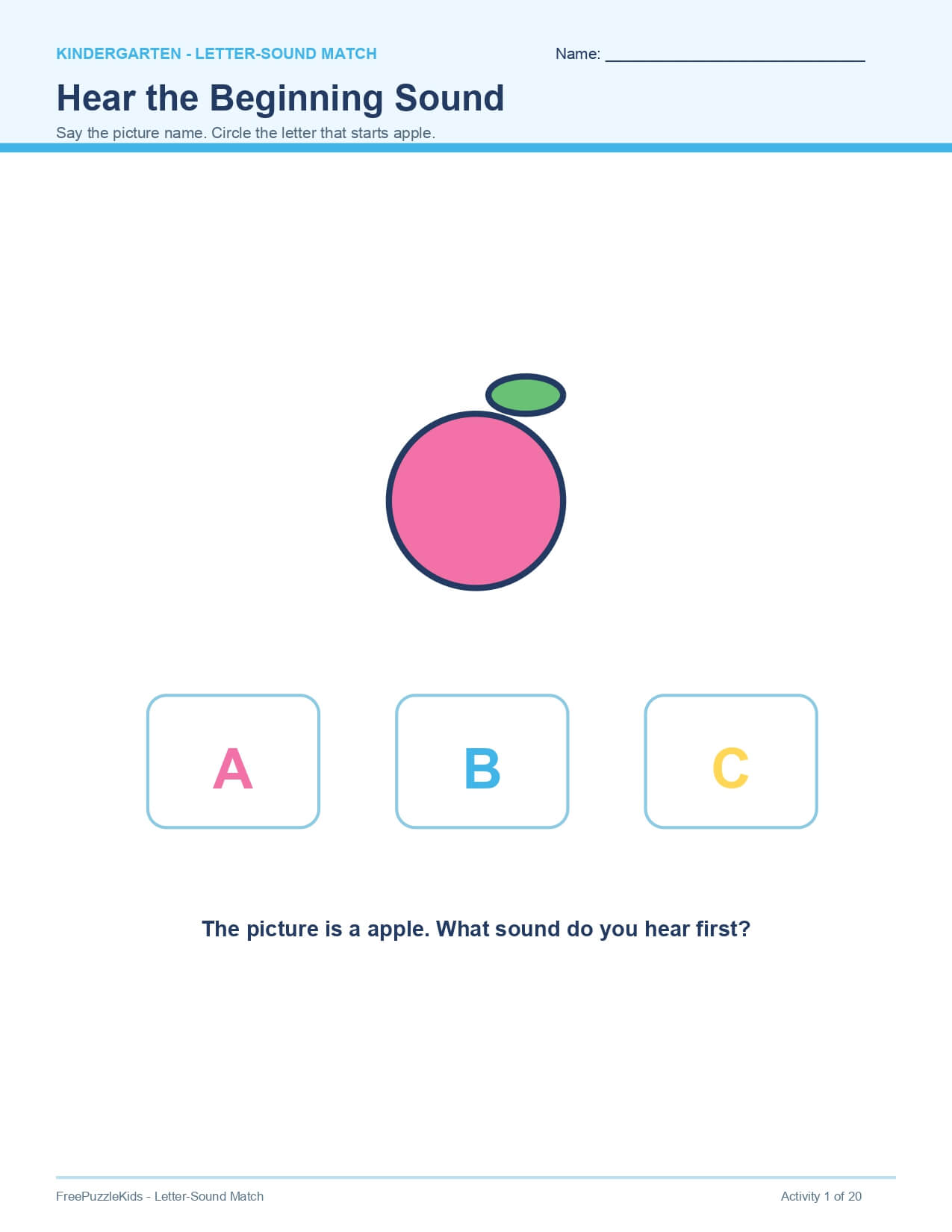 Kindergarten Comprehensive Learning Workbook Group(A) – printable educational resource
