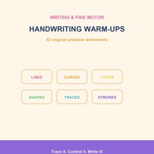Handwriting Warm-Ups – printable educational resource