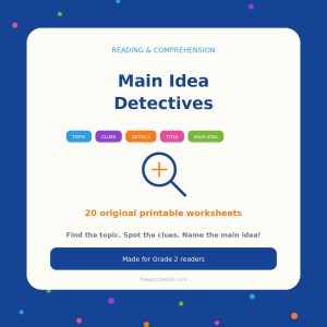 Main Idea Detectives – Grade 2 – printable educational resource