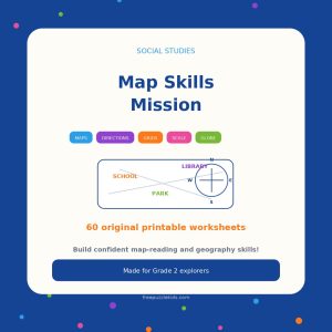 Map Skills Mission – Grade 2 – printable educational resource