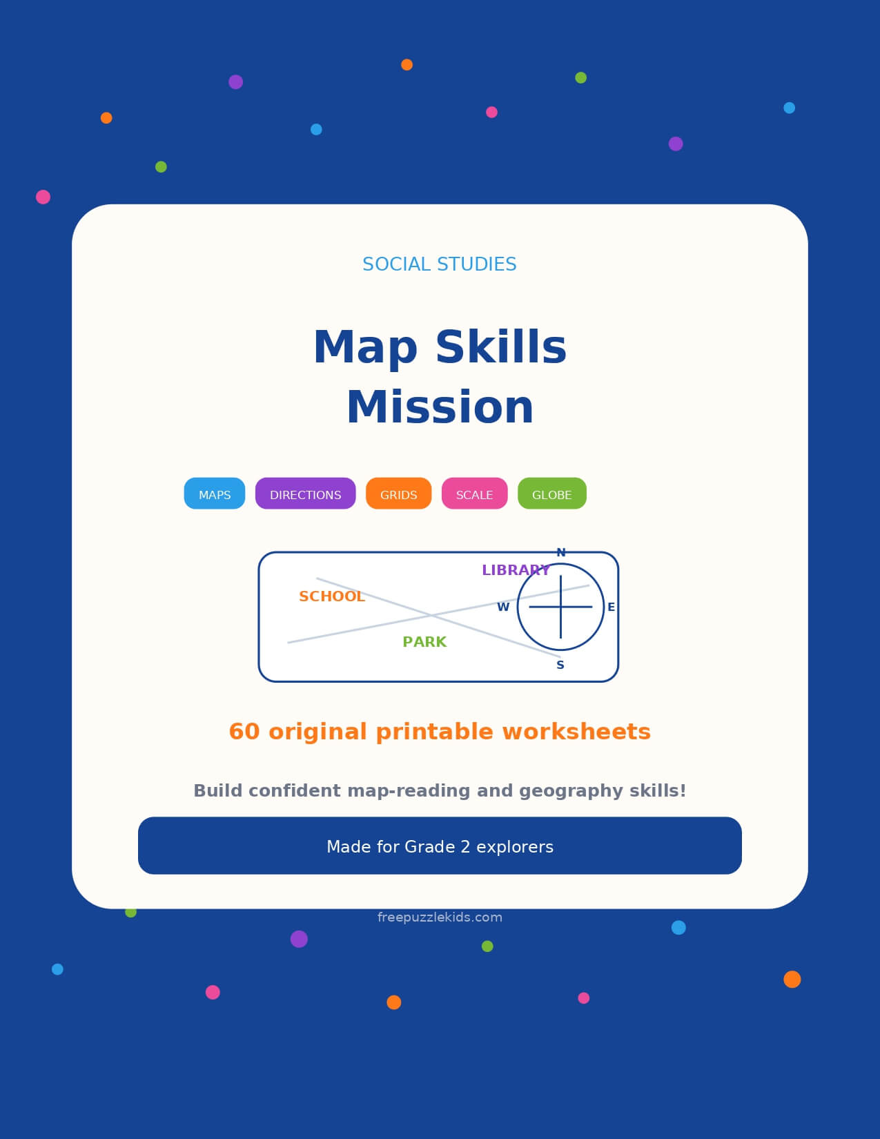 Map Skills Mission – Grade 2 – printable educational resource