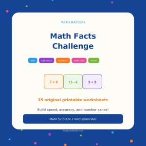 Math Facts Challenge – Grade 2 – printable educational resource