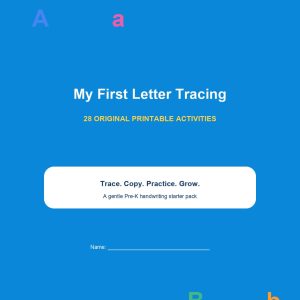 My First Letter Tracing – printable educational resource
