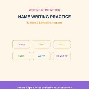 Name Writing Practice – printable educational resource