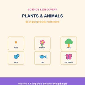 Plants & Animals – printable educational resource