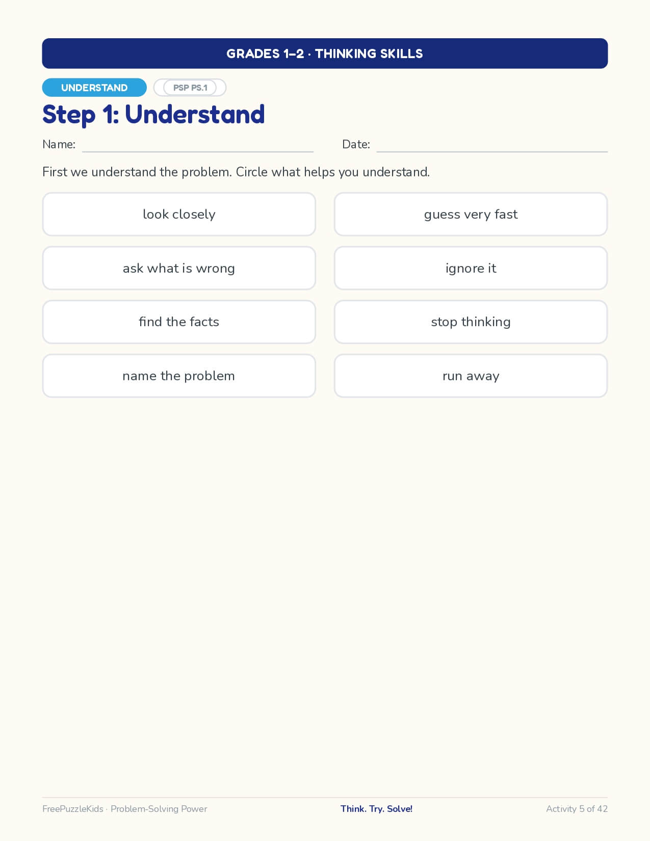 Problem-Solving Power - Grade 2 – worksheet preview page 6