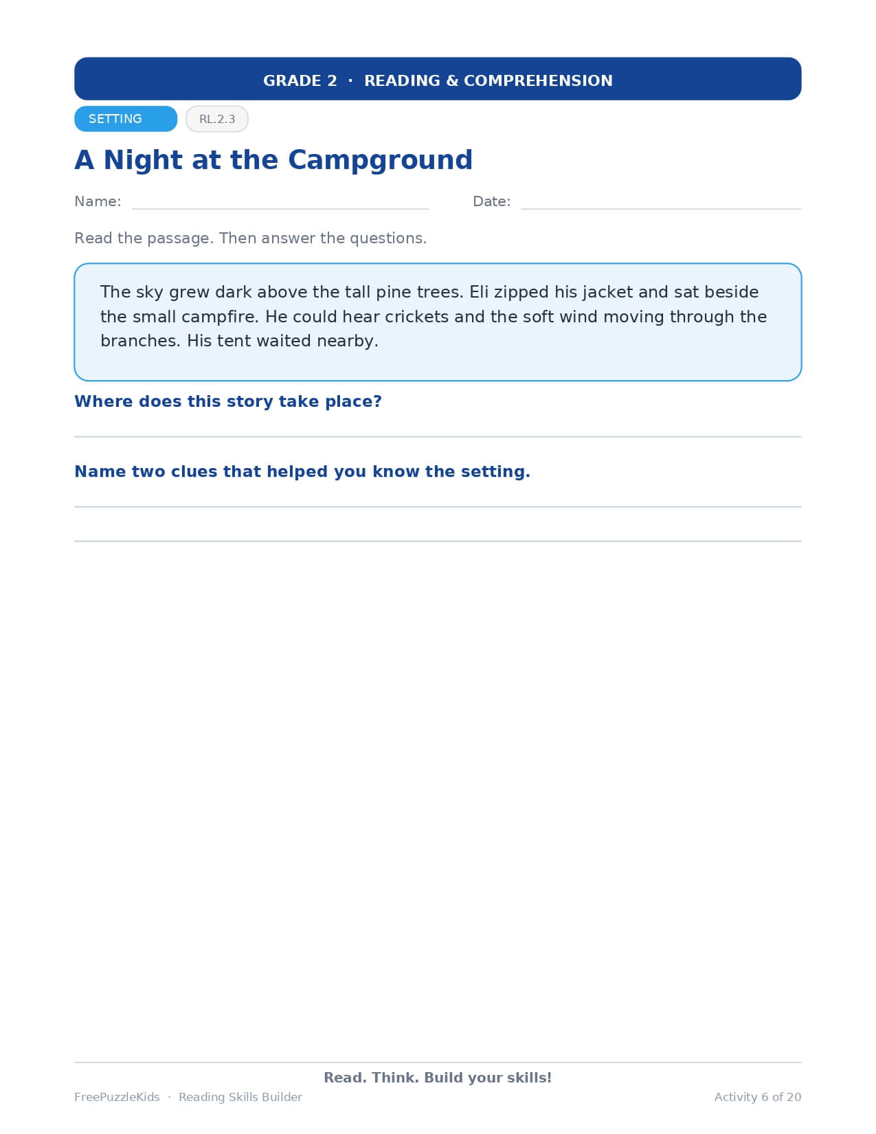 Reading Skills Builder – Grade 2 – worksheet preview page 7