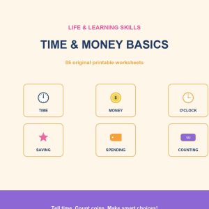 Time & Money Basics - Grade 2 – printable educational resource