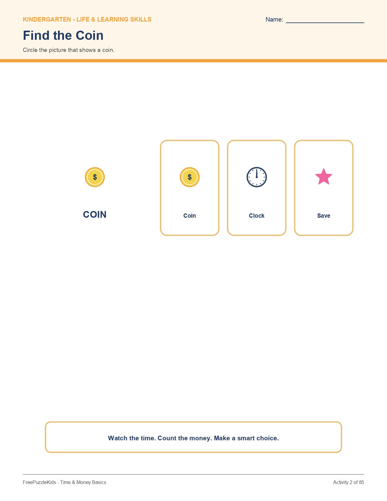 Time & Money Basics - Grade 2 – worksheet preview page 3