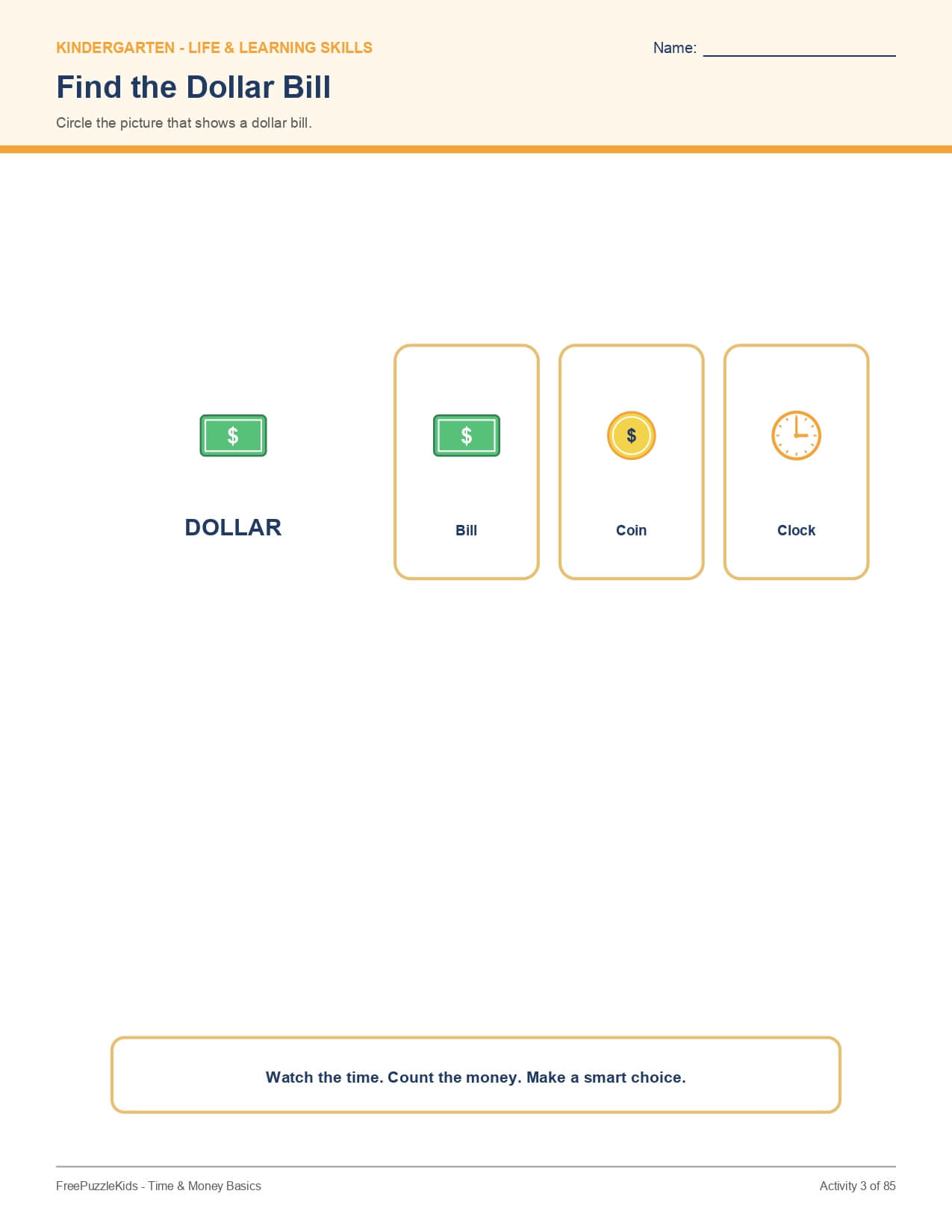 Time & Money Basics - Grade 2 – worksheet preview page 4