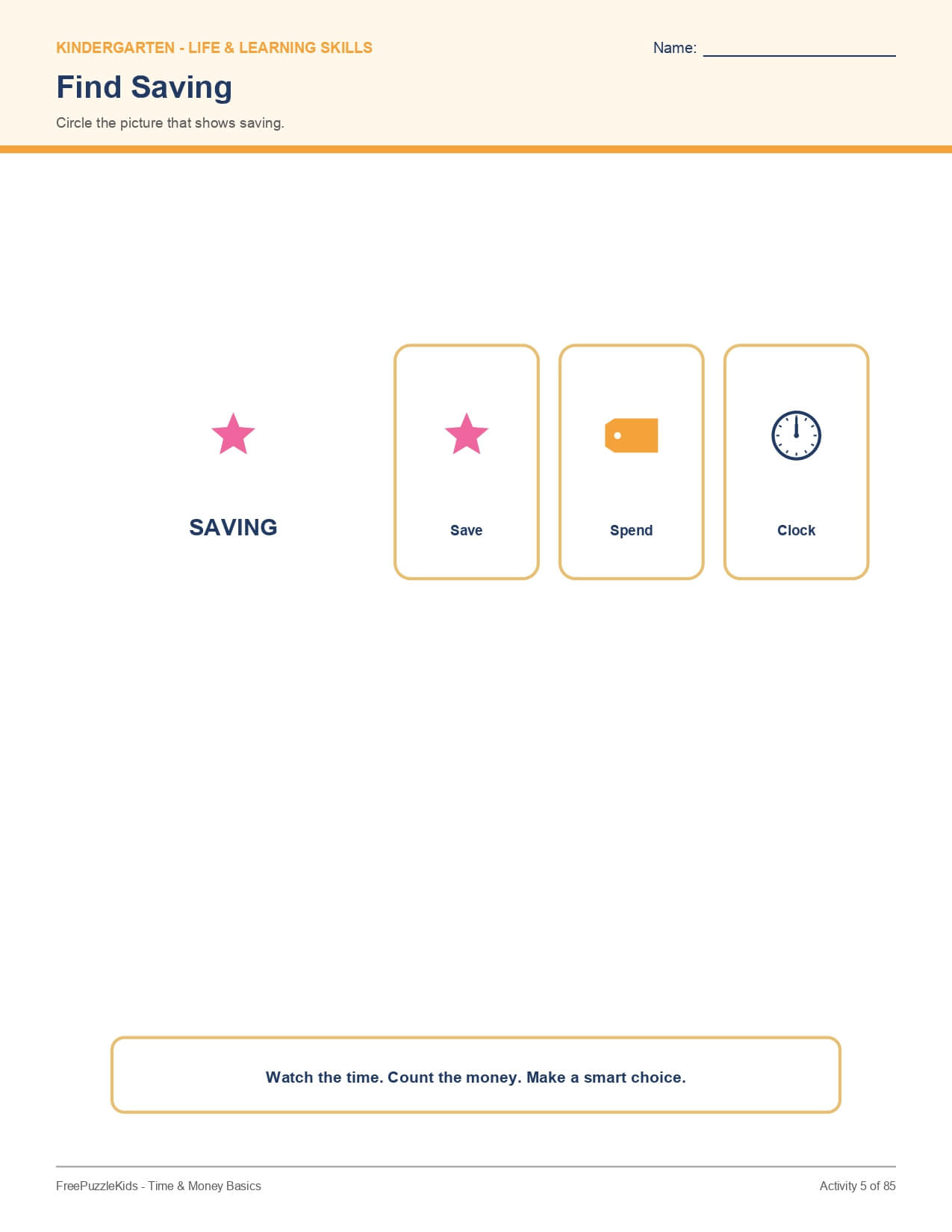 Time & Money Basics - Grade 2 – worksheet preview page 6