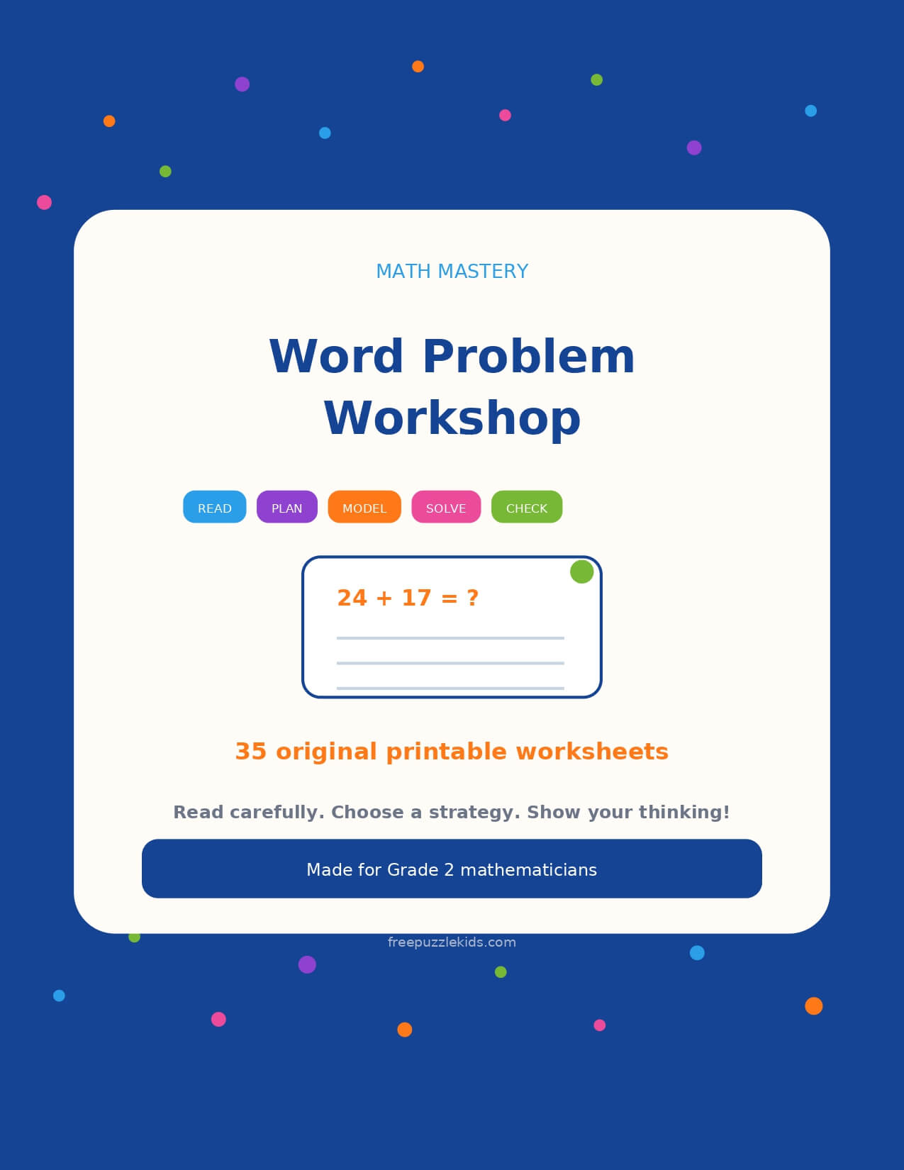 Word Problem Workshop – Grade 2 – printable educational resource